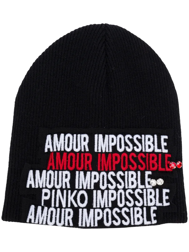 Pinko вязаная шапка бини Amour impossible